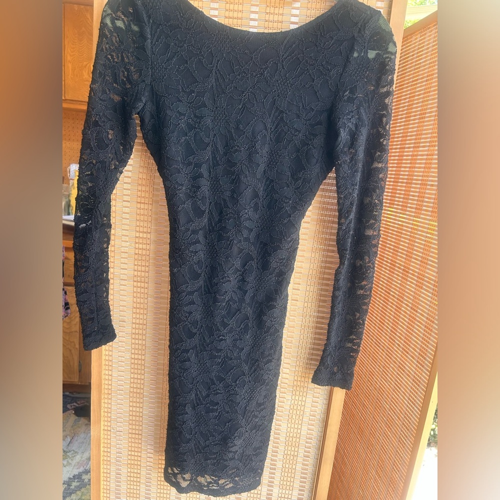 Black dress- super cute with open back